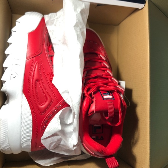 BRAND NEW RED FILA DISRUPTOR II (Women’s) - Picture 6 of 8